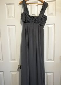 Pewter chiffon long dress